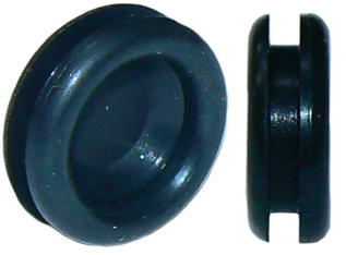 Black nitrile rubbber automotive blanking grommet, 3/8″ capability – per item